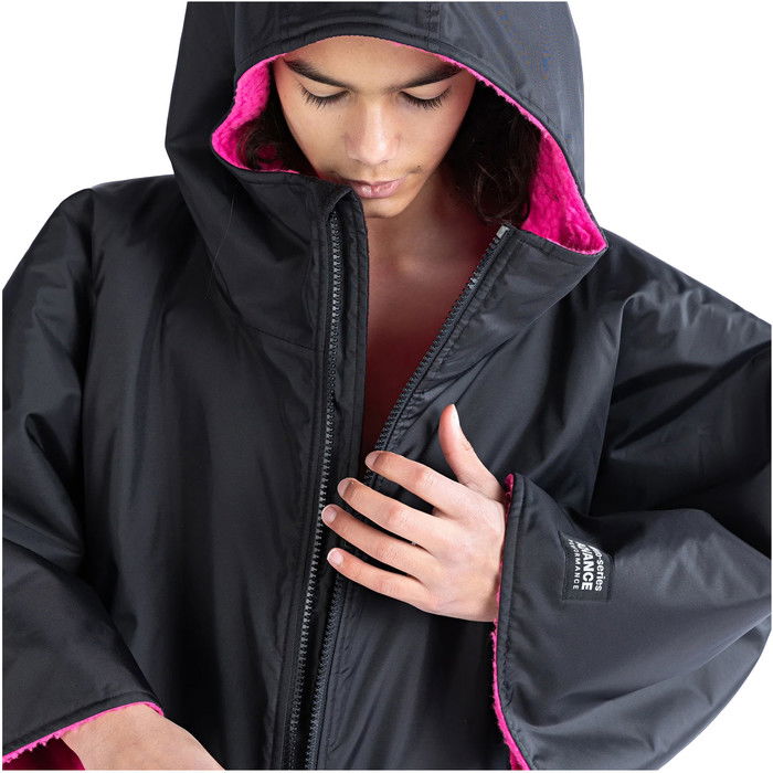 2024 Dryrobe Advance Junior Cambio De Manga Corta Robe V3 V3KSS - Black / Rosa